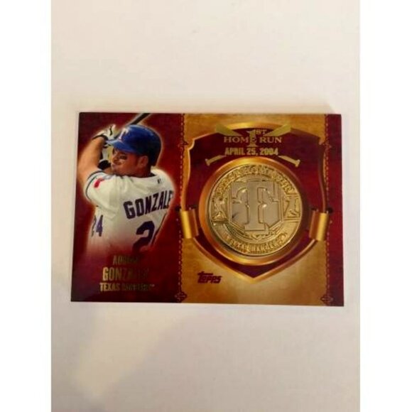 2015 Topps~ADRIAN GONZALEZ 1ST HR MEDALLION RELIC 2004 Rangers #FHRM-AG (MISC1) - Picture 1 of 2